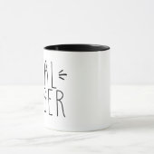 ゴールの坑夫の白黒マグ マグカップ (中央)