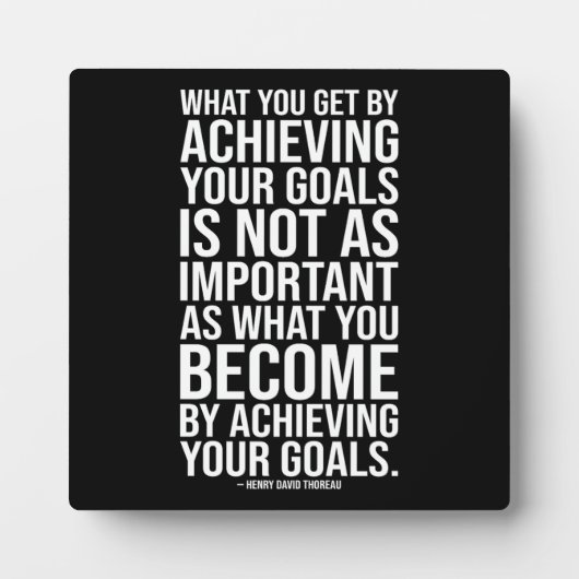 ゴールの実現 – ジム、ハッスル、成功 フォトプラーク (正面)