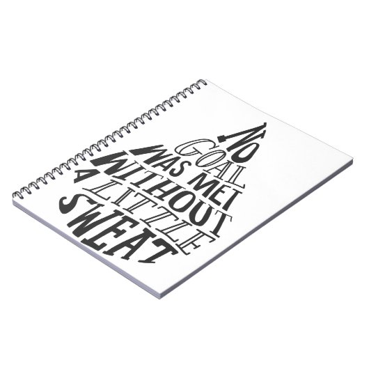 ゴールは少し汗なしでは達成されませんでした ノートブック (左側)