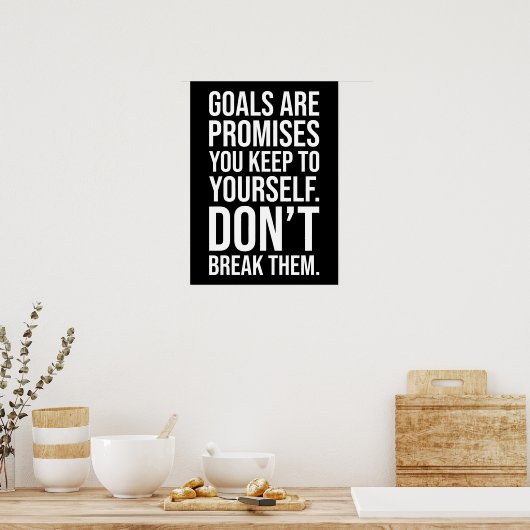 ゴールは約束されている – 成功やる気を起こさせる ポスター (キッチン)