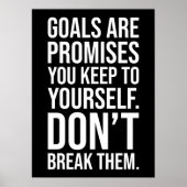 ゴールは約束されている – 成功やる気を起こさせる ポスター (正面)