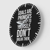 ゴールは約束されている – 成功やる気を起こさせる ラージ壁時計 (傾斜)