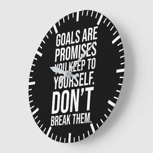 ゴールは約束されている – 成功やる気を起こさせる ラージ壁時計 (傾斜)