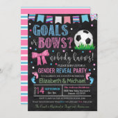 ゴールまたはボウズジェンダーリビール招待状 招待状 (正面/裏面)
