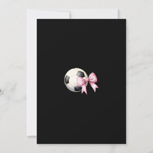 ゴールまたはボウズ男の子または女の子サッカー性別の明け 招待状 (裏面)