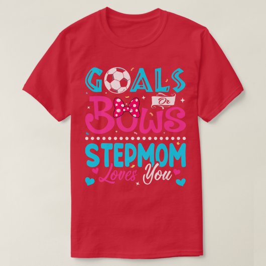 ゴールまたは弓おもしろい義母はあなたを愛するジェンダーrevea tシャツ (デザイン正面)
