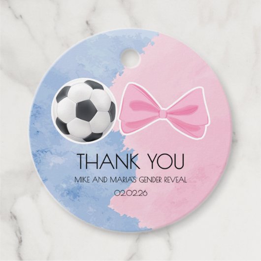 ゴールまたは弓のジェンダーは感謝していあなたのラベル フェイバータグ (正面)