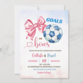 ゴールまたは弓の性別の表示 招待状 (正面)