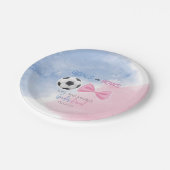 ゴールまたは弓ジェンダーのパーティーを明らかにする ペーパープレート (アングル)