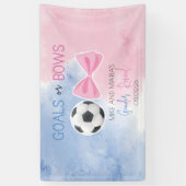 ゴールまたは弓ジェンダーのパーティーを明らかにする 横断幕 (縦)