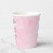 ゴールまたは弓ジェンダーのパーティーを明らかにする 紙コップ (左)