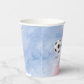 ゴールまたは弓ジェンダーのパーティーを明らかにする 紙コップ (右)