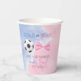 ゴールまたは弓ジェンダーのパーティーを明らかにする 紙コップ