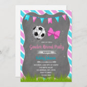 ゴールまたはBows性別による招待の表示 招待状 (正面/裏面)