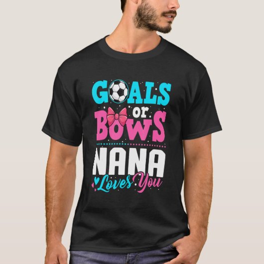 ゴールまたはBows Nana愛する性別を明かすパーティーS Tシャツ (正面)
