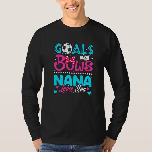 ゴールまたはBows Nana愛する性別を明かすベビー Tシャツ (正面)