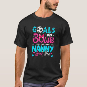 ゴールまたはBows Nanny Loves You Gender Revealベビー Tシャツ