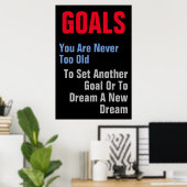 ゴールやる気を起こさせる引用文あなたはあまりにも古い ポスター (ホームオフィス)