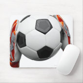 ゴールを持っている2人のサッカーのキーパーの手袋 マウスパッド (マウス)