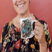 ゴールを持って、より大きく生きる – 感動的 Mag ジャンボコーヒーマグカップ