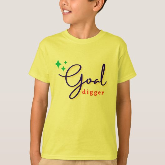 ゴールを掘り当てる人 Tシャツ (正面)