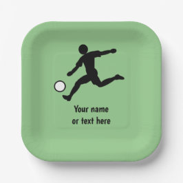 ゴールを獲得する選手 – UKサッカーをテーマにした ペーパープレート