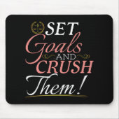 ゴールを設定して粉砕する引用文 マウスパッド (正面)