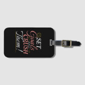 ゴールを設定して粉砕する引用文 ラゲッジタグ (正面横)