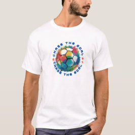"ゴールを追え サッカーTシャツ" Tシャツ
