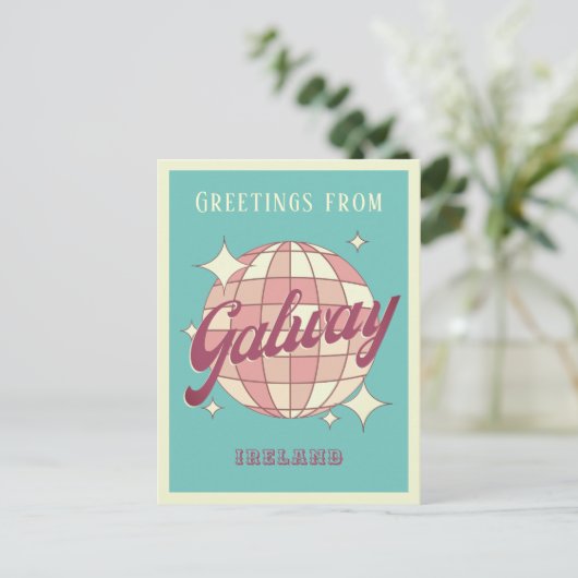 ゴールウェイアイルランドレトロヴィンテージはがき ポストカード (スタンド正面)