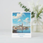 ゴールウェイアイルランドヴィンテージ旅行 ポストカード (スタンド正面)