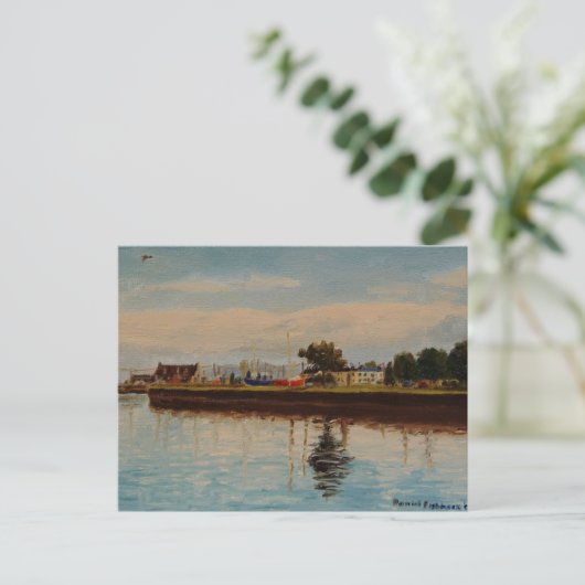 ゴールウェイシティアイルランドの風光明媚な港 ポストカード (スタンド正面)