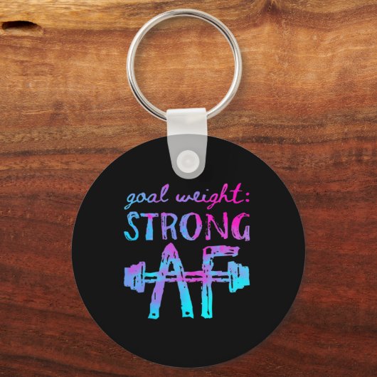 ゴールウェイトストロングAfトレーニング やる気を起こさせる キーホルダー (正面)