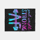 ゴールウェイトストロングAfトレーニング やる気を起こさせる フリースブランケット (正面(横))