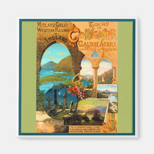 ゴールウェイ旅行のポスター マグネット (正面)