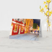 ゴールウェイ・アイルランドのパブで夜を過ごす カード (黄色い花)