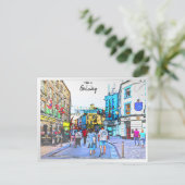 ゴールウェイ・アイルランドの活気ある町 ポストカード (スタンド正面)