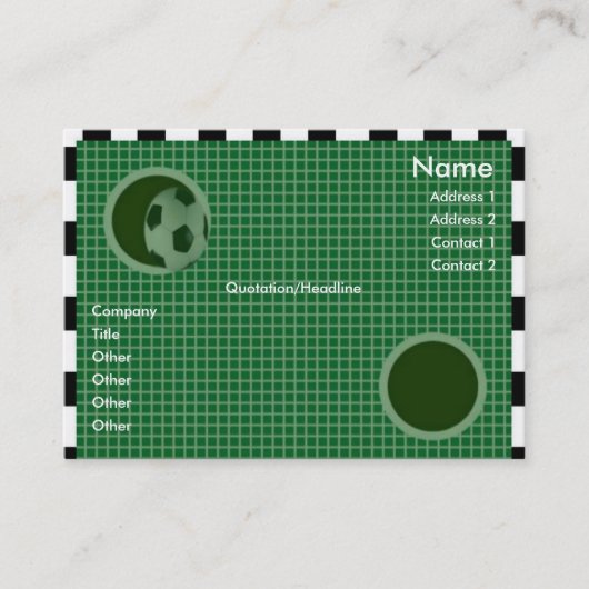 ゴールウォールプロファイルカード 名刺 (正面)