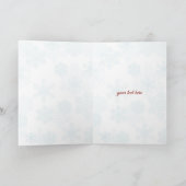 ゴールエレガントドフォイルフェリズナビダッドタイポグラフィ シーズンカード (内部)