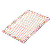 ゴールカスタムピンクウィークリー習慣トラッカープランナー ノートパッド (アングル)