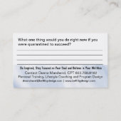 ゴールカードを夢を見る挑戦 名刺 (裏面)