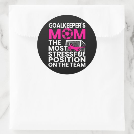 ゴールキーパーのお母さん母さん日スポーツ恋人サッカー ラウンドシール (バッグ)