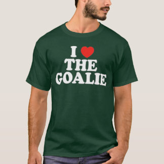 ゴールキーパーのハートが好きなサッカーホッケースポーツゴールキーパー f tシャツ