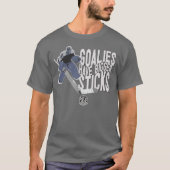 ゴールキーパーは大きいこん棒- Tシャツ--を持っています Tシャツ (正面)