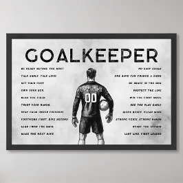 ゴールキーパー グレー サッカー モチベーション ウォールアート ギフト