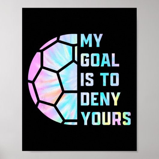 ゴールキーパー ゴールは譲らない おもしろい サッカー ポスター (正面)