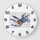 ゴールキーパー ダイビングセーブ ラージ壁時計 (正面)