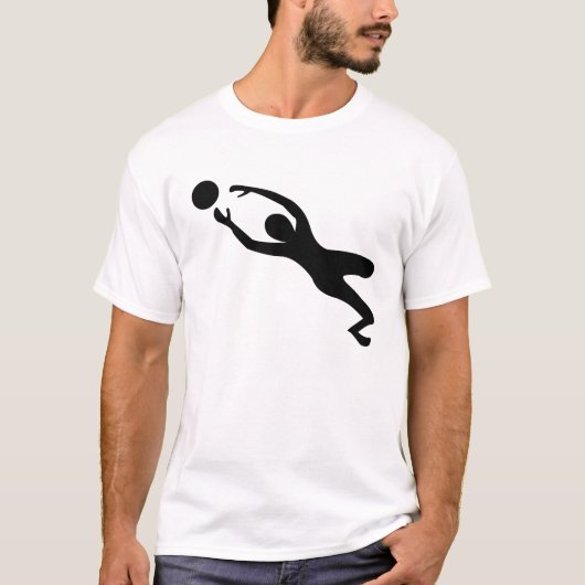 ゴールキーパー - ブラック Tシャツ (正面)