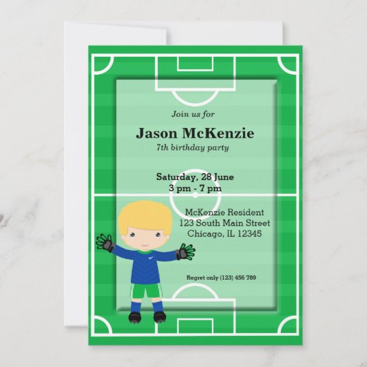 ゴールキーパー 招待状 (正面)