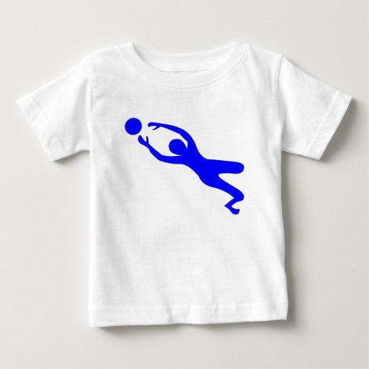 ゴールキーパー – 青 ベビーTシャツ (正面)